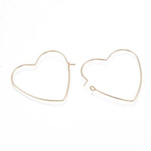 18k Gold Plated Heart Ear Wire