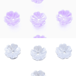 Acrylic Five Petal Flower Bead Cap