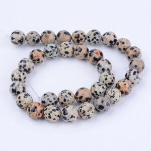 Dalmatian Jasper Semi Precious Bead Strands