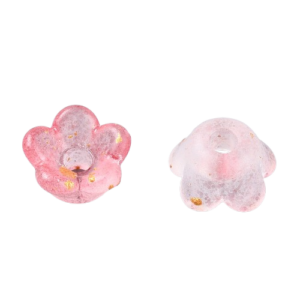 6x3 Lucite Red Flower Bead