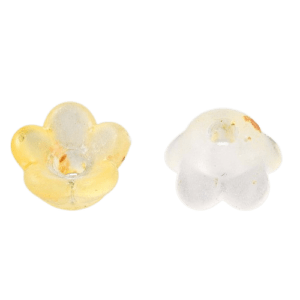 6x3 Lucite Yellow Flower Bead