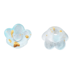 6x3mm Lucite Mint Flower Bead