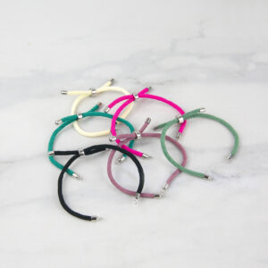 Cord Slider Bracelets with Gold Finding