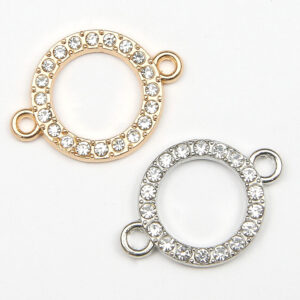 Diamante Ring Link Connector Charm - Riverside Beads