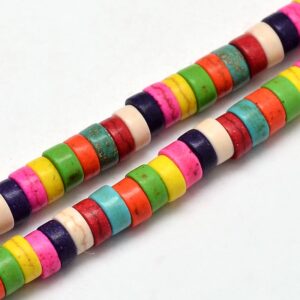 Dyed Howlite Disc Bead - Mixed
