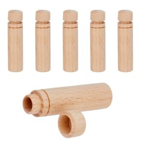 Wooden Cylindrical Stroage case used to store beading needles and other small findings.