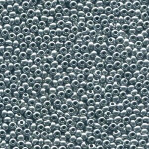 Size 11/0 Preciosa Seed Beads - Bright Silver
