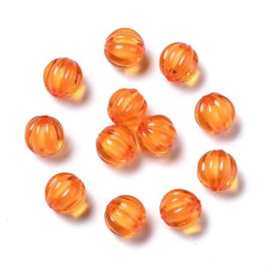 Acrylic Transparent Pumpkin Beads