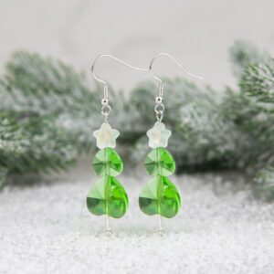 Heart Christmas Tree Earrings