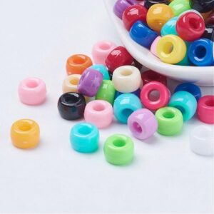 Acrylic Large Holed Pony Beads - Mixed