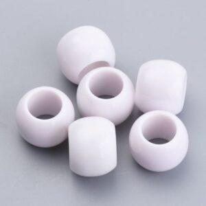 Acrylic Large Holed Rounded Pony Beads