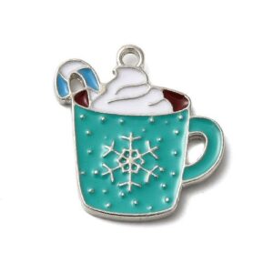 Enamel Christmas Cup Charms - Riverside beads