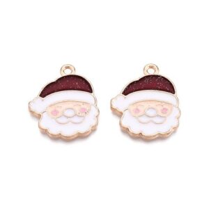 Enamel Santa Charms - Riverside Beads