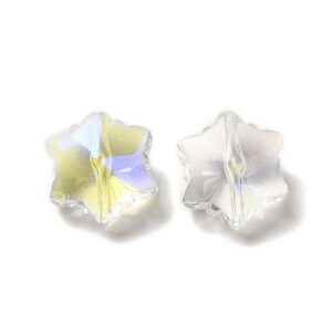 Glass Snowflake Beads